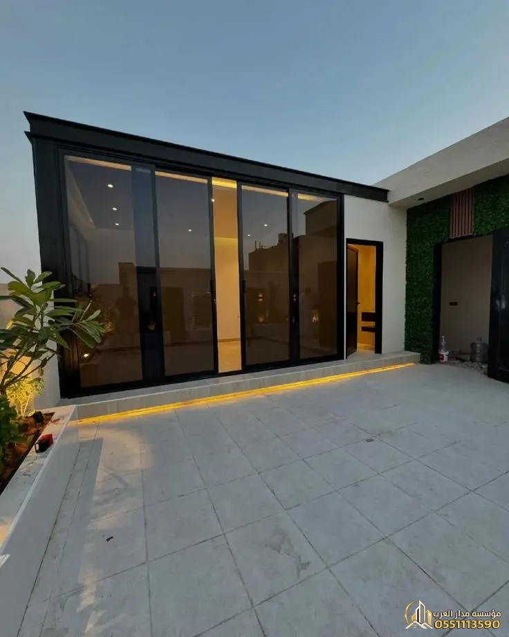 ملحق مجلس خارجي مودرن في الرياض | تصميم وتنفيذ ملاحق ومجالس خارجية 
